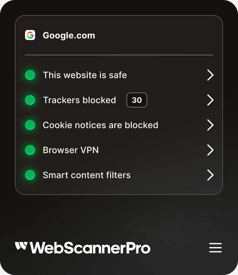 WebScannerPro browser extension